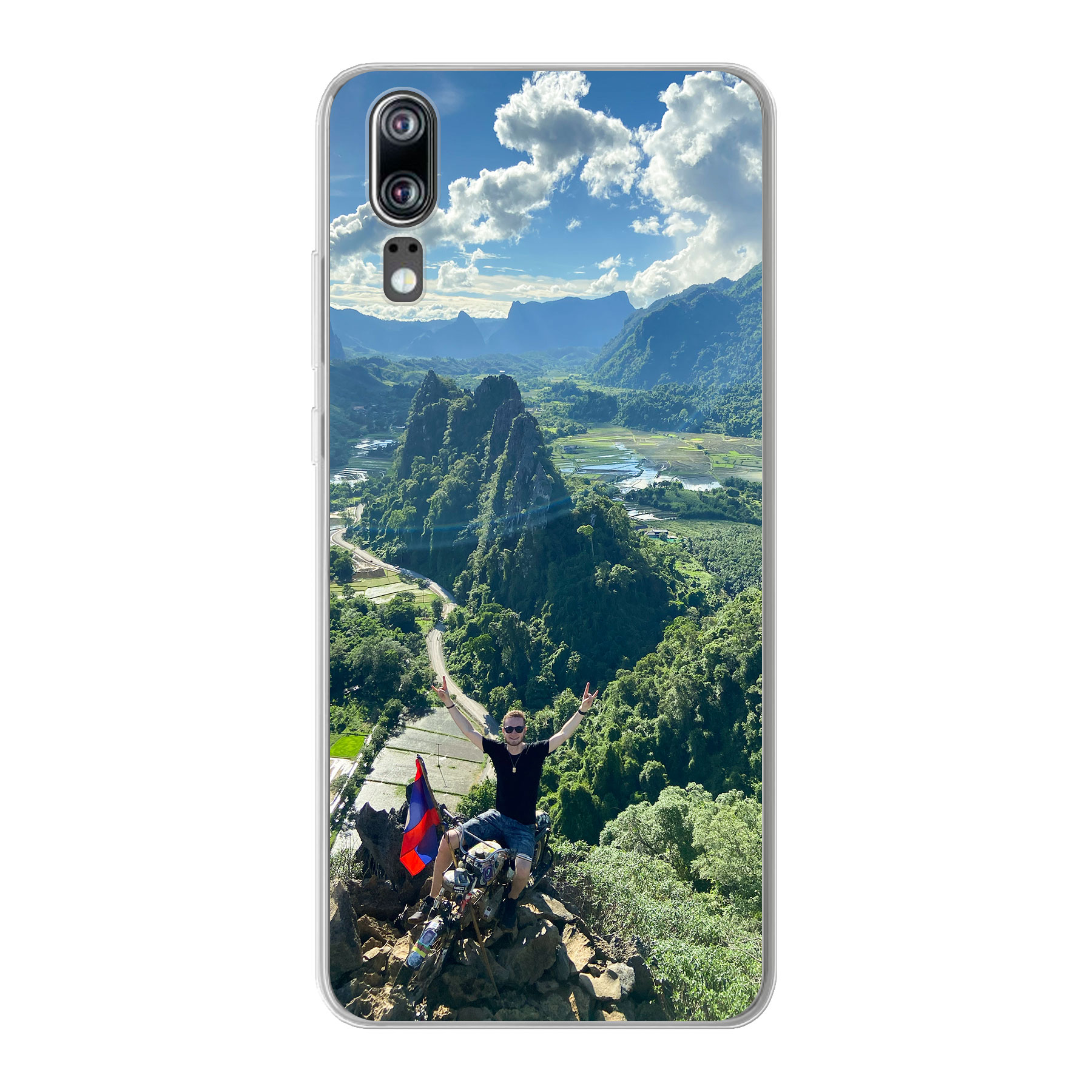 Huawei P20 Soft case (back printed, transparent)