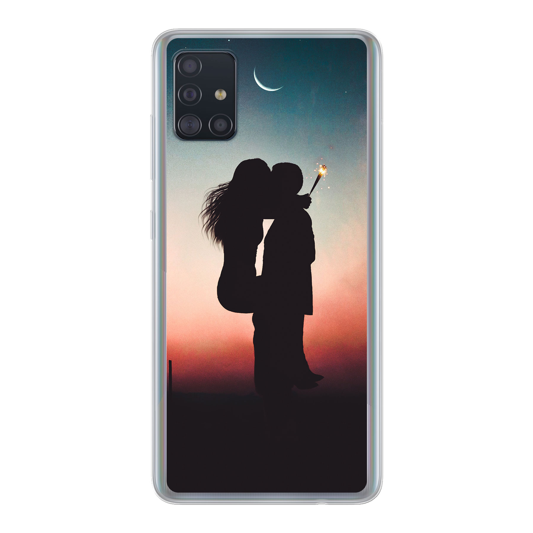 Samsung Galaxy A51 4G Soft case (back printed, transparent)