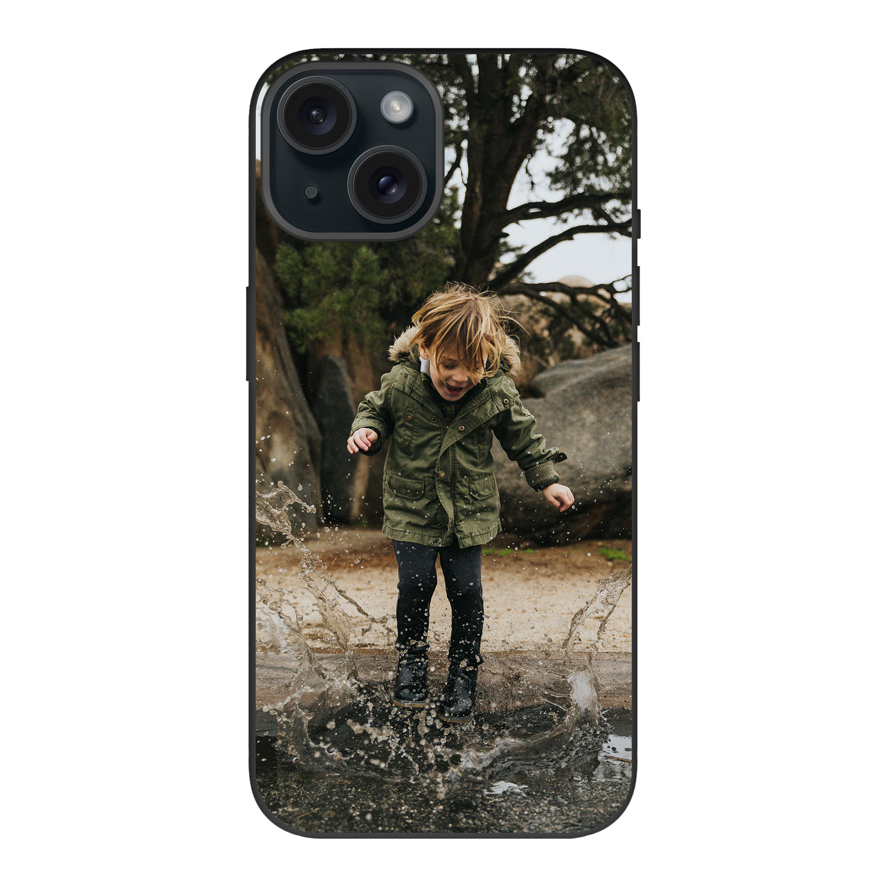 Apple iPhone 15 Biodegradable case (back printed, black)