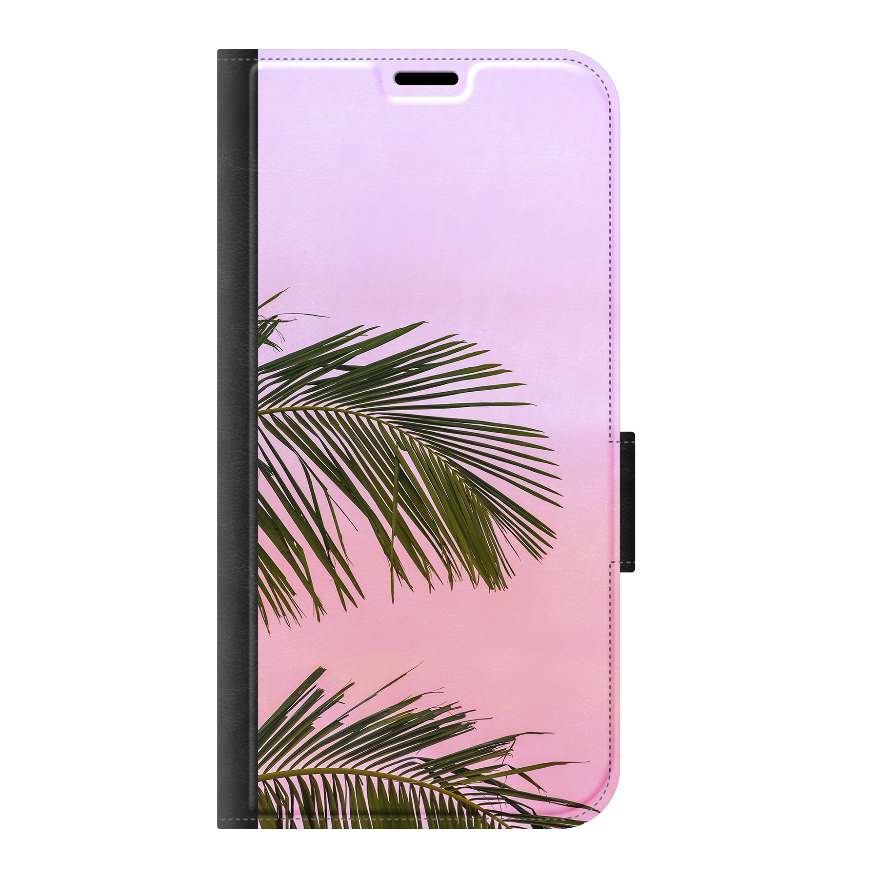 Apple iPhone 12 / iPhone 12 Pro Wallet case (front printed, black)