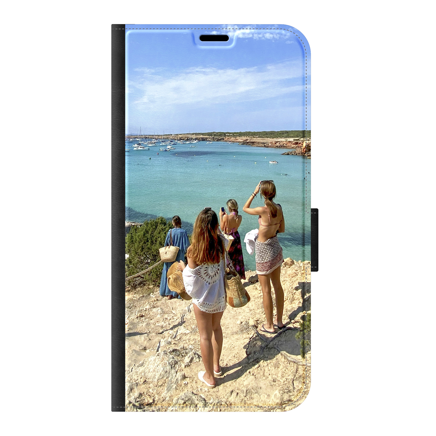 Apple iPhone 16 Plus Wallet case (front printed, black)