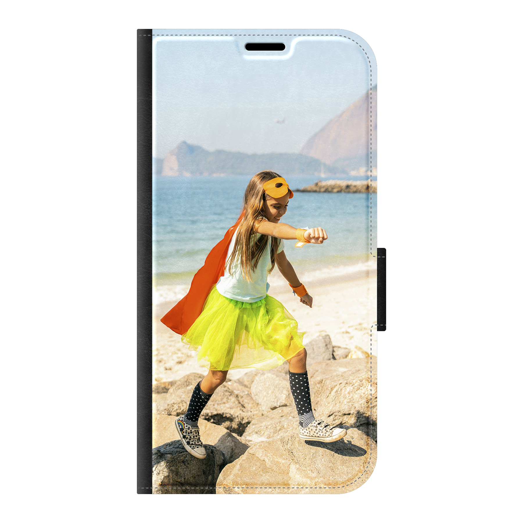 Apple iPhone 16 Pro Wallet case (front printed, black)