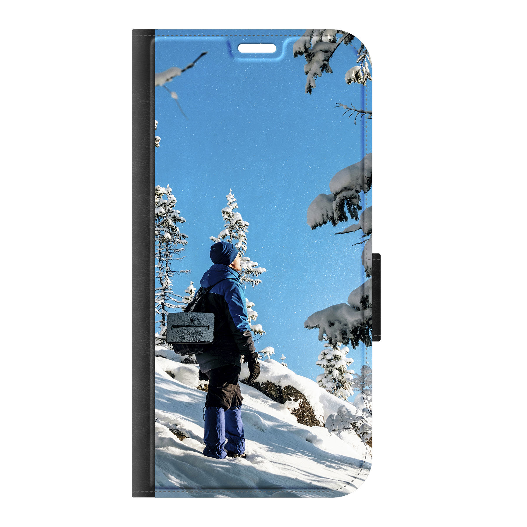 Samsung Galaxy S25 Wallet case (front printed, black)