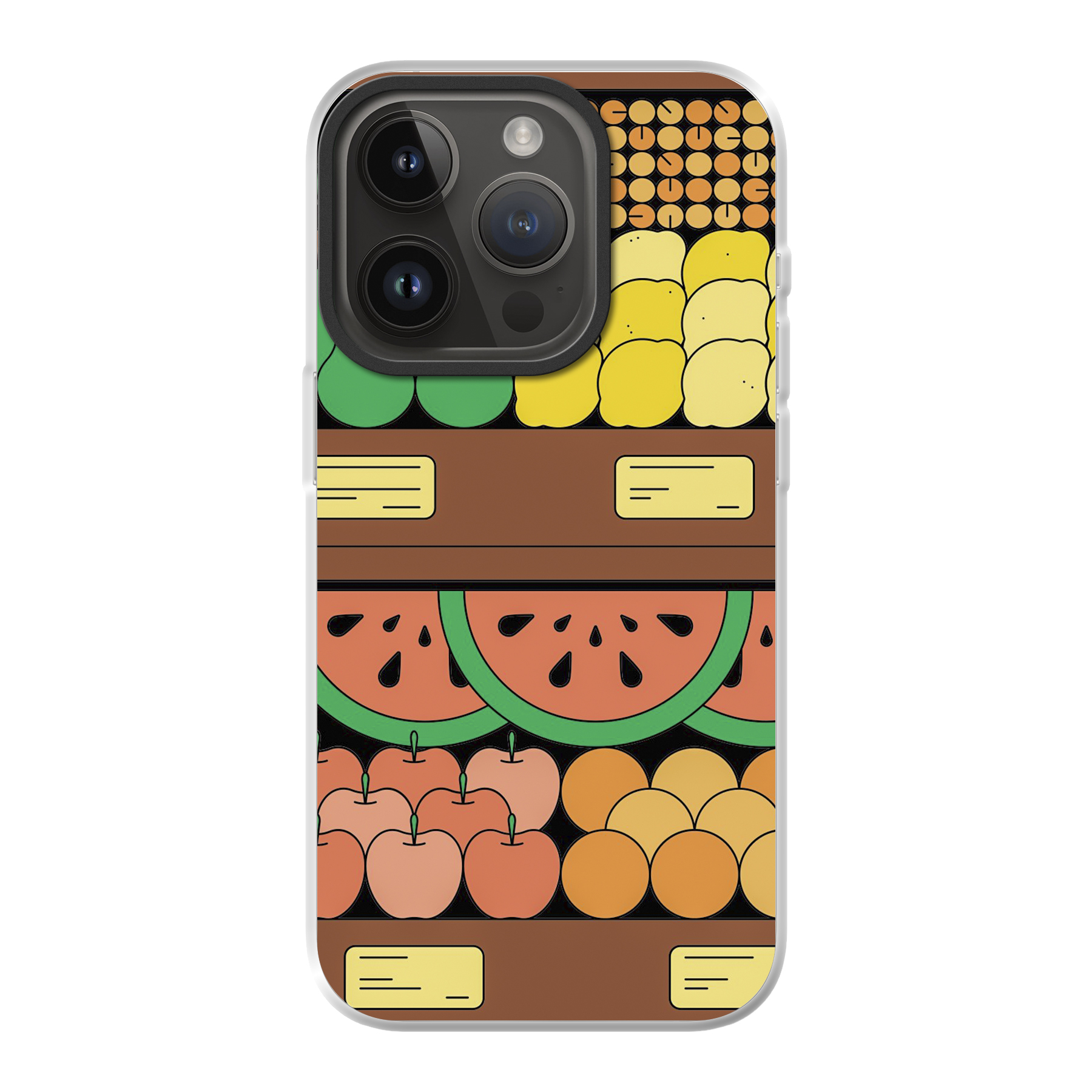 Apple iPhone 14 Pro Hybrid case with MagSafe (back printed, transparent)