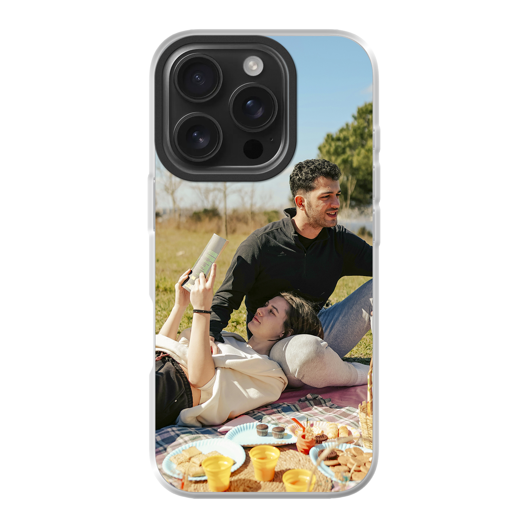 Apple iPhone 16 Pro Hybrid case with MagSafe (back printed, transparent)