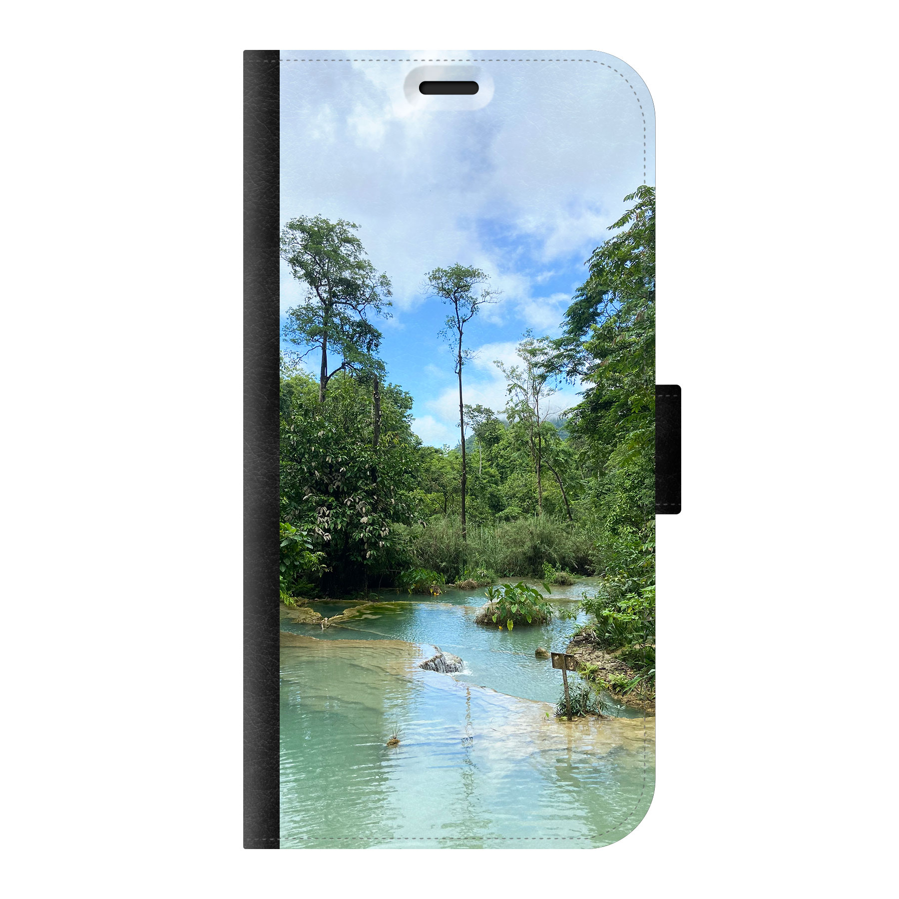 Apple iPhone 11 Pro Max Wallet case (front printed, black)