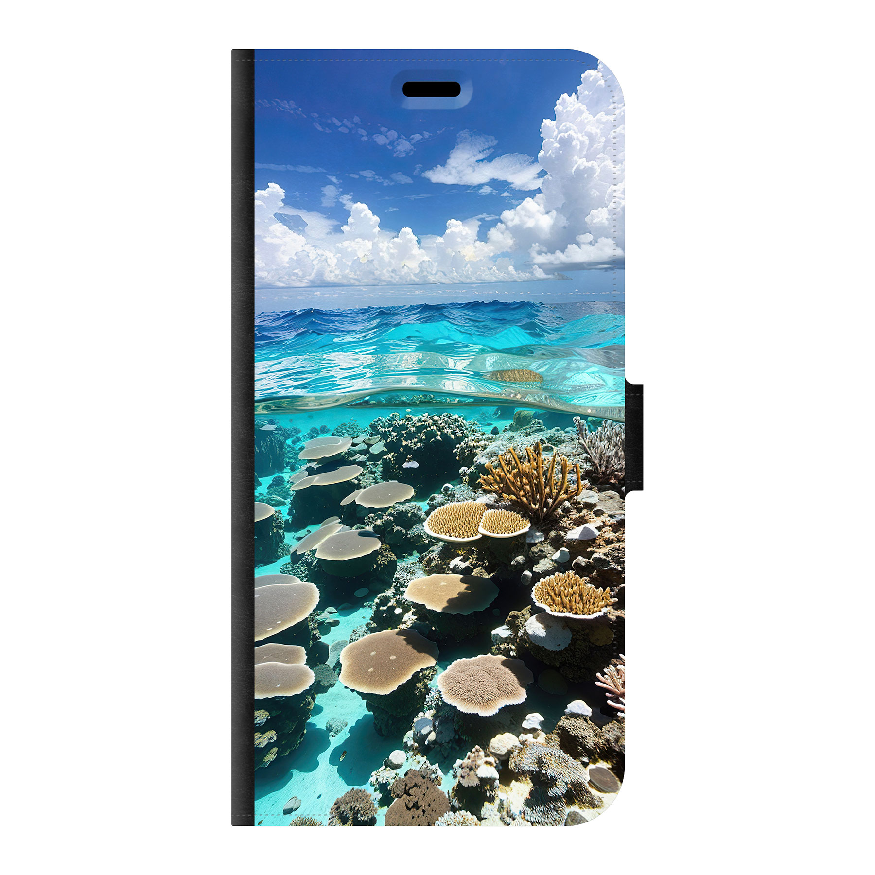 Apple iPhone 15 Pro Max Wallet case (front printed, black)