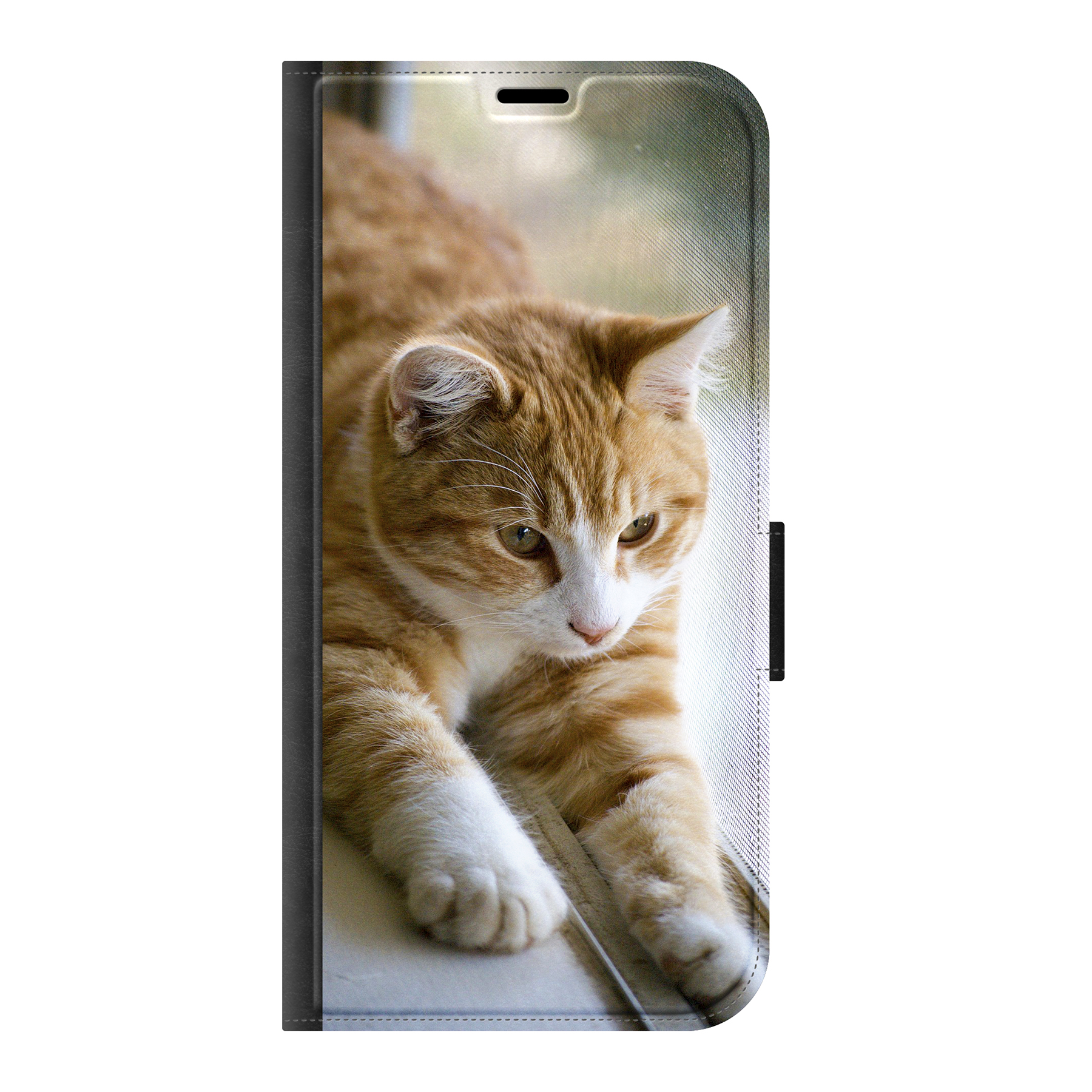 Samsung Galaxy A36 Wallet case (front printed, black)