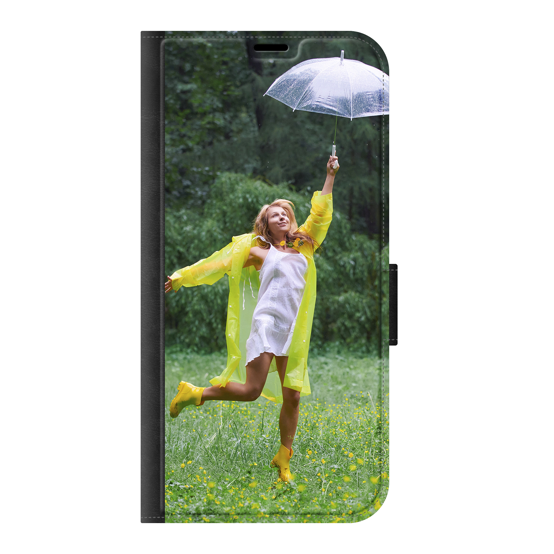 Samsung Galaxy A56 Wallet case (front printed, black)