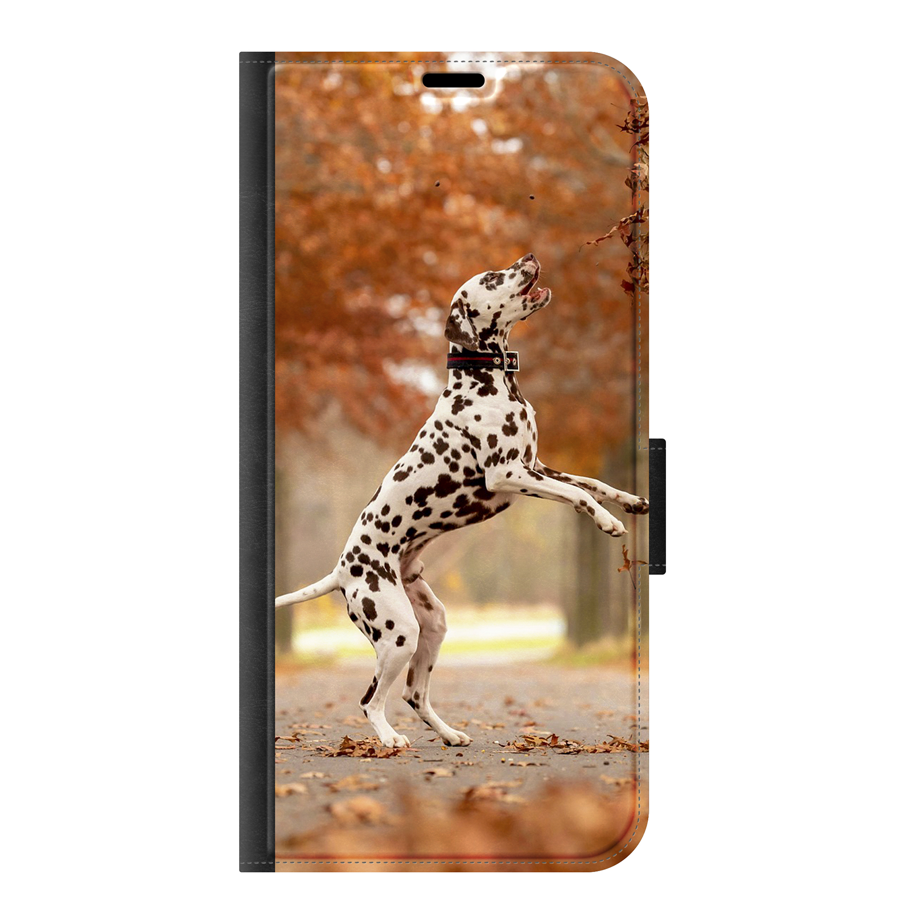 Samsung Galaxy A18 Wallet case (front printed, black) 