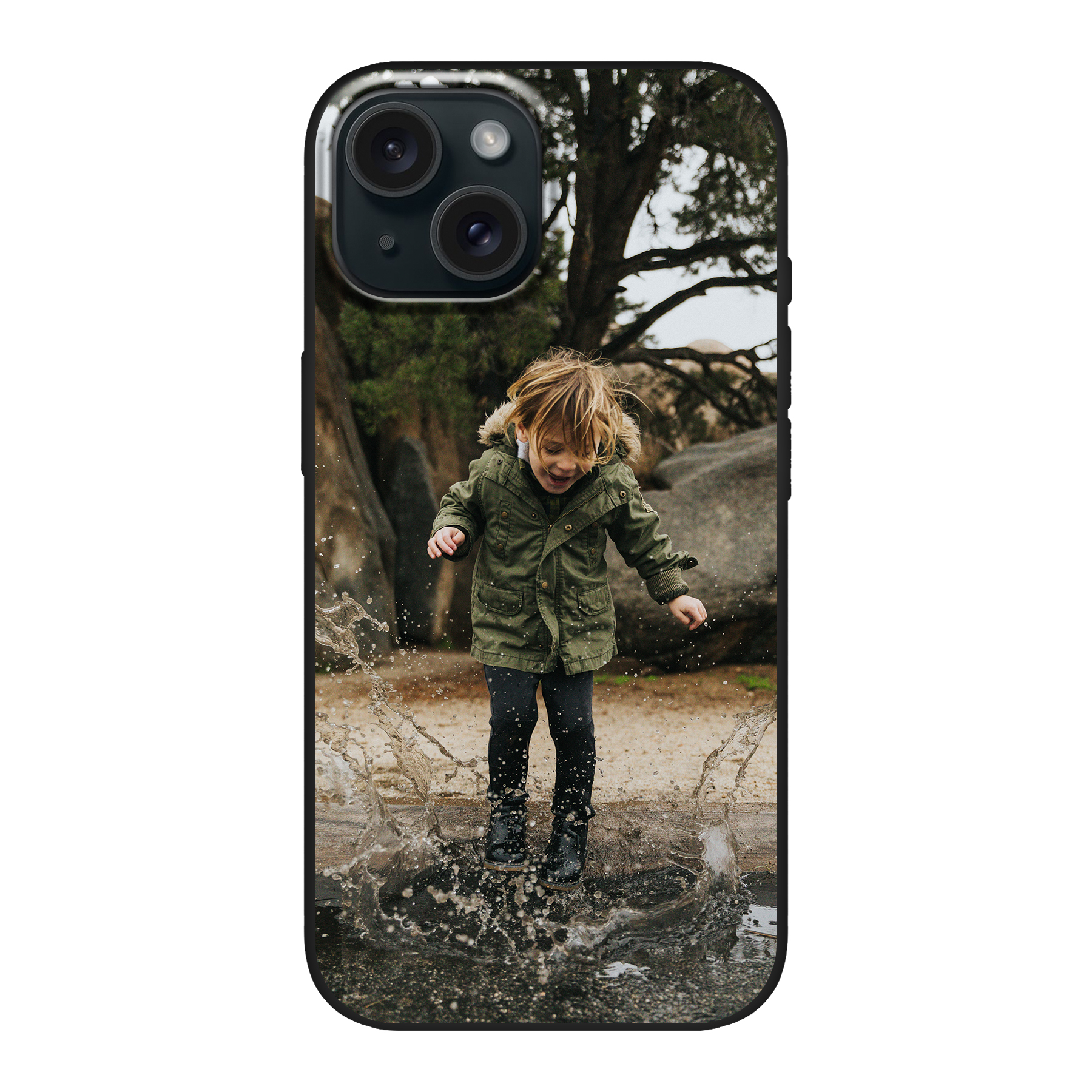 Apple iPhone 15 Biodegradable case (back printed, black)
