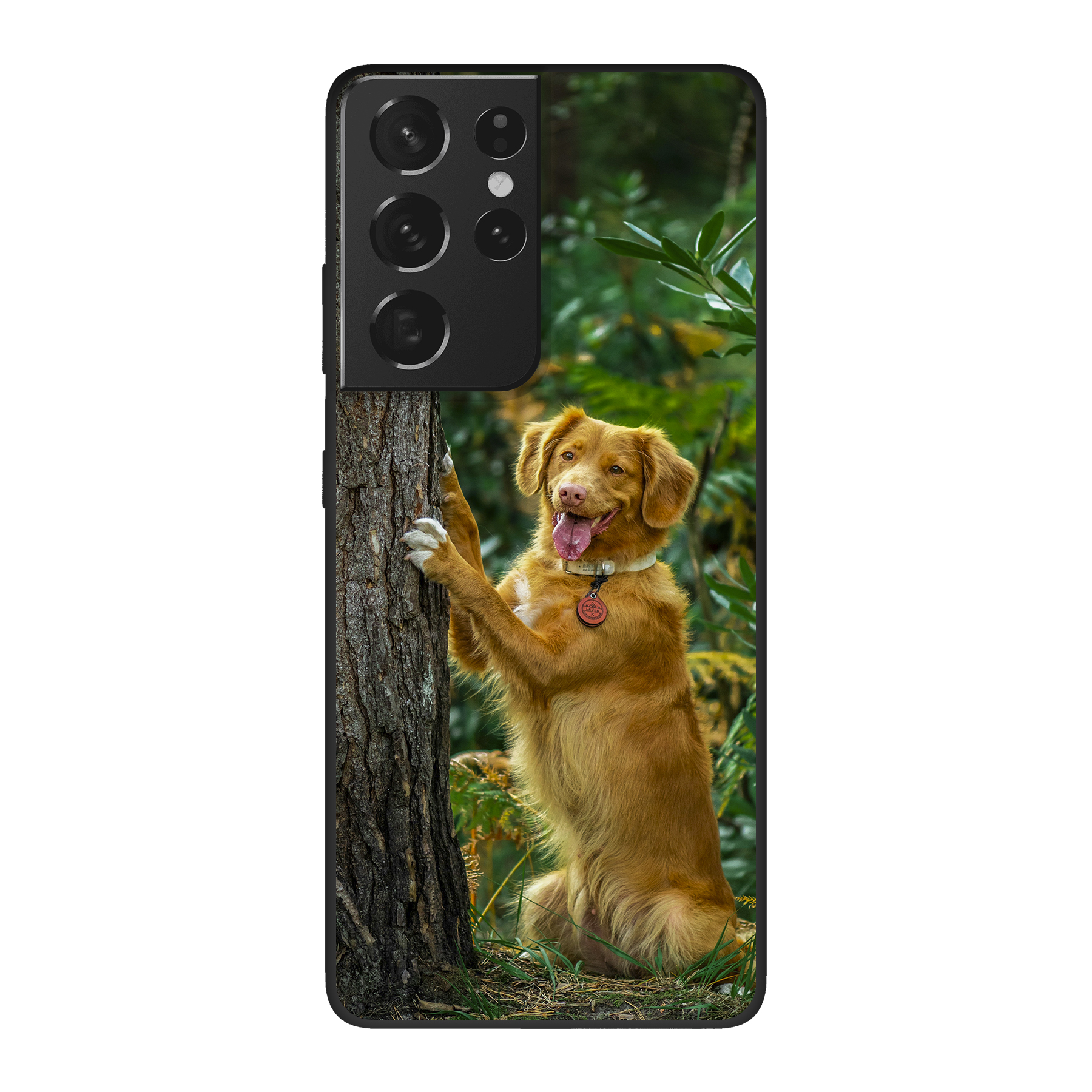 Samsung Galaxy S21 Ultra 5G Biodegradable case (back printed, black)