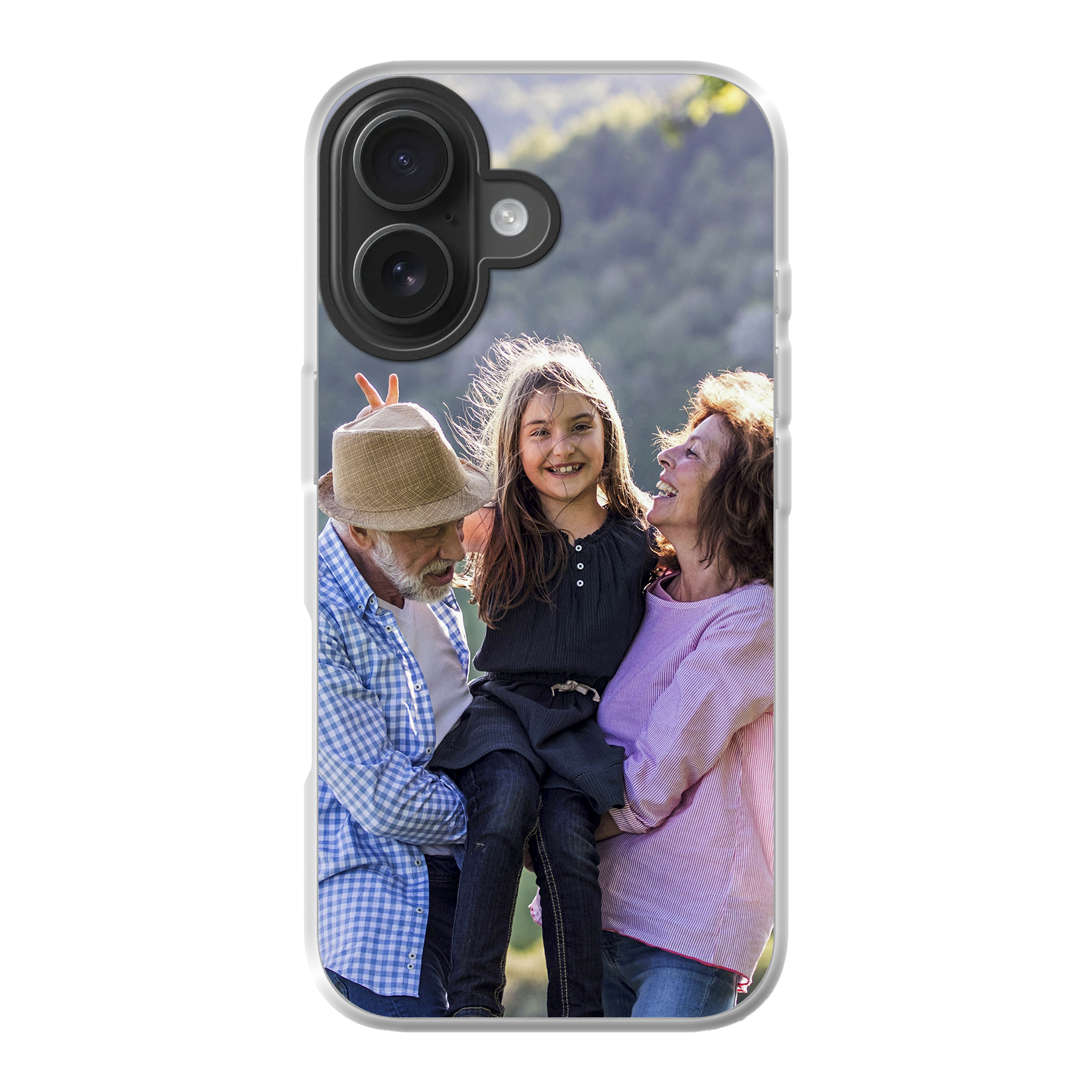 Apple iPhone 16 Hybrid case with MagSafe (back printed, transparent)