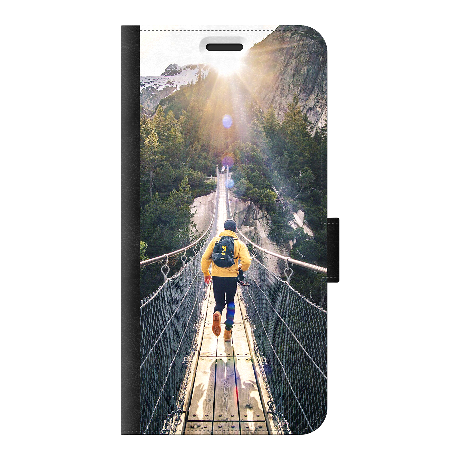 Huawei P20 Lite Wallet case (front printed, black)