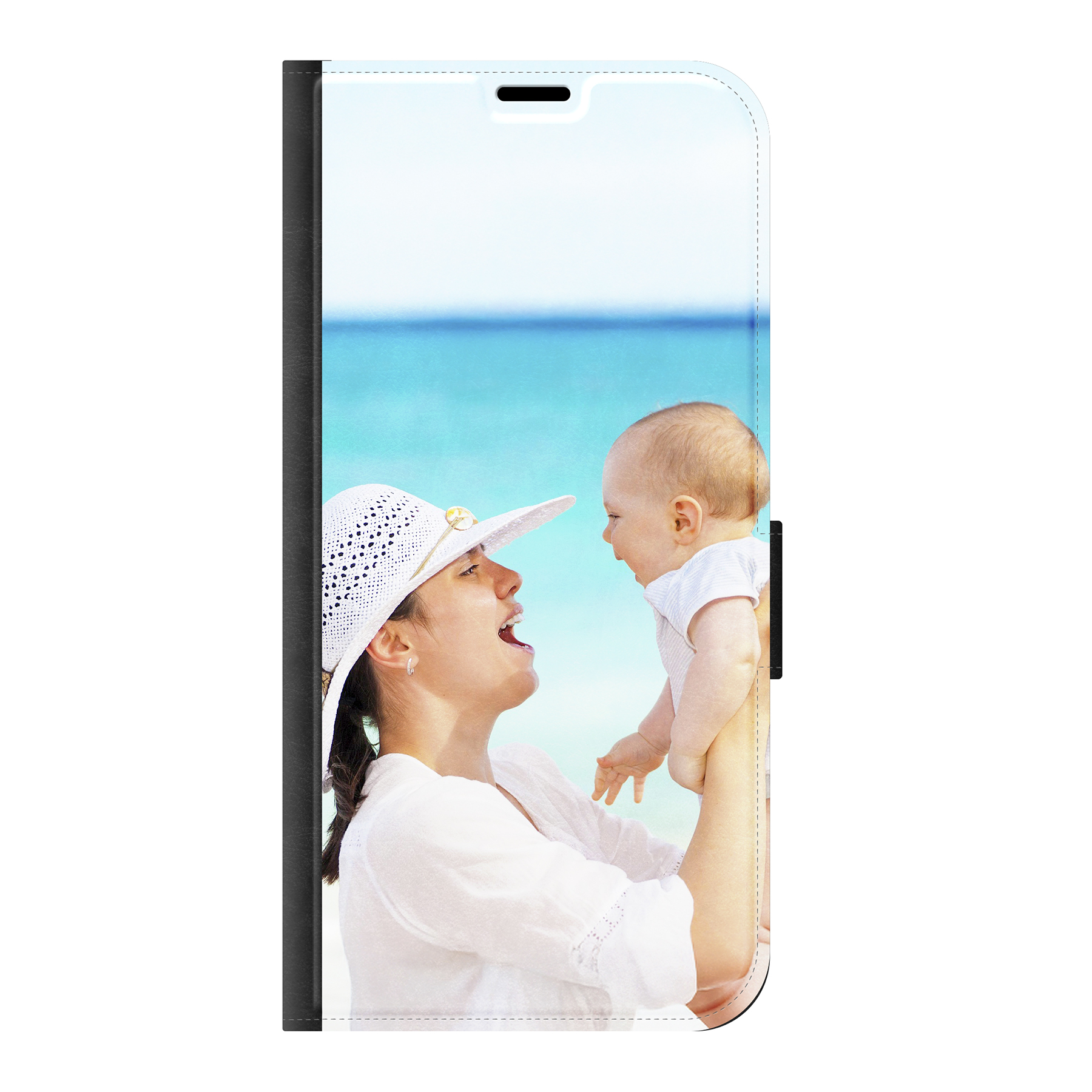 Samsung Galaxy A57 Wallet case (front printed, black)