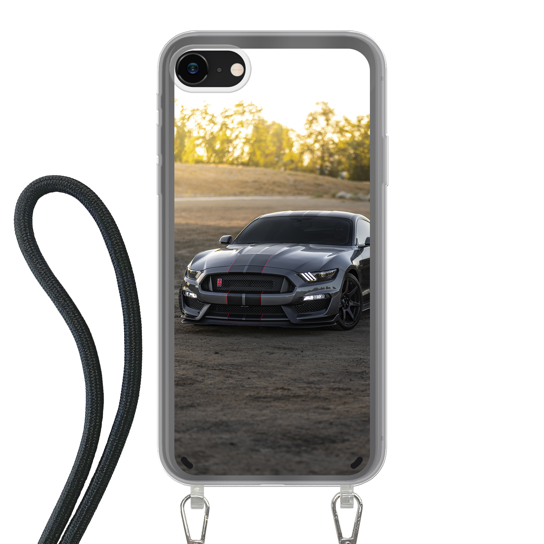 Apple iPhone 7 / 8 / SE (2020) / SE (2022) Crossbody case (back printed, transparent)