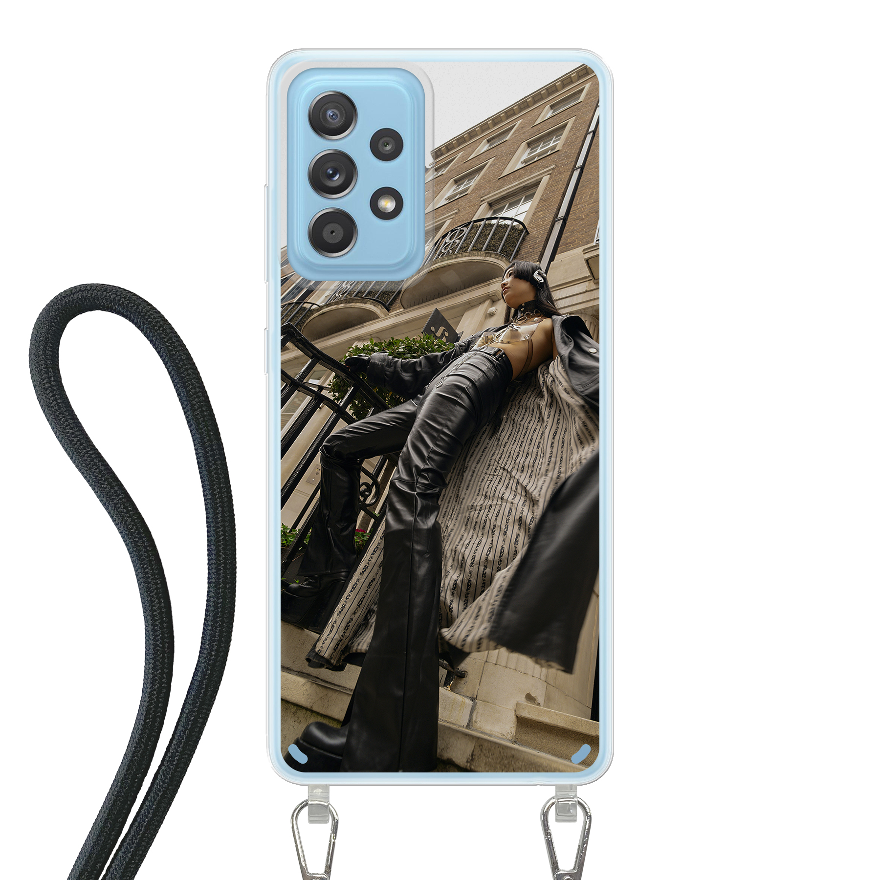 Samsung Galaxy A53 5G Crossbody case (back printed, transparent)