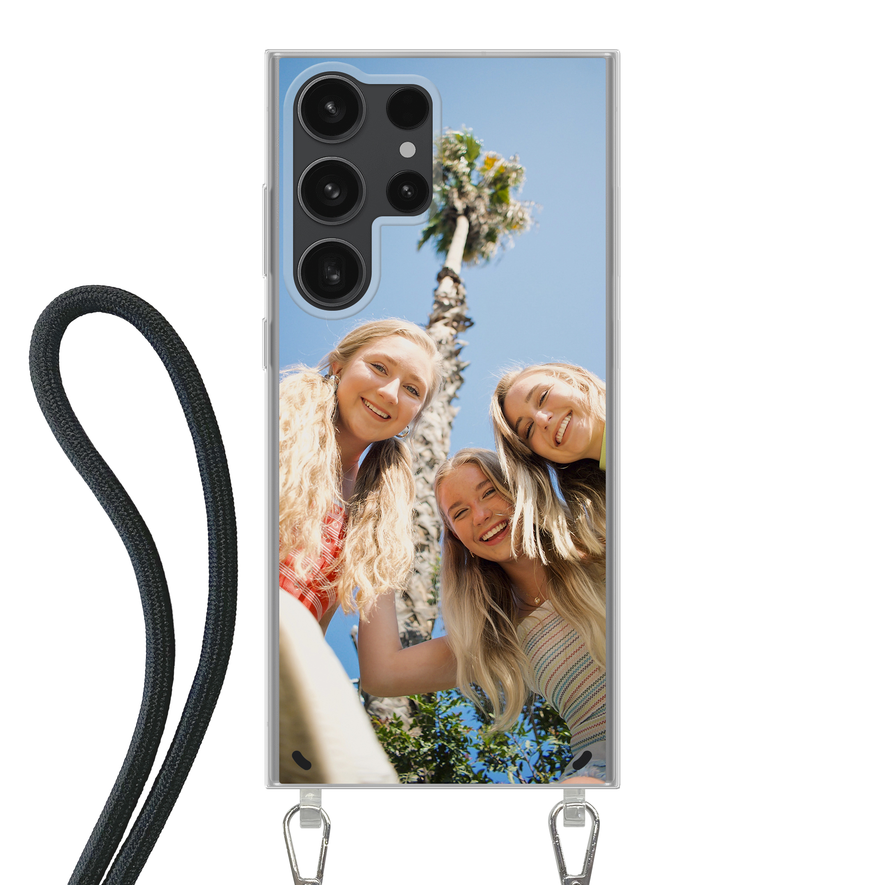 Samsung Galaxy S23 Ultra Crossbody case (back printed, transparent)