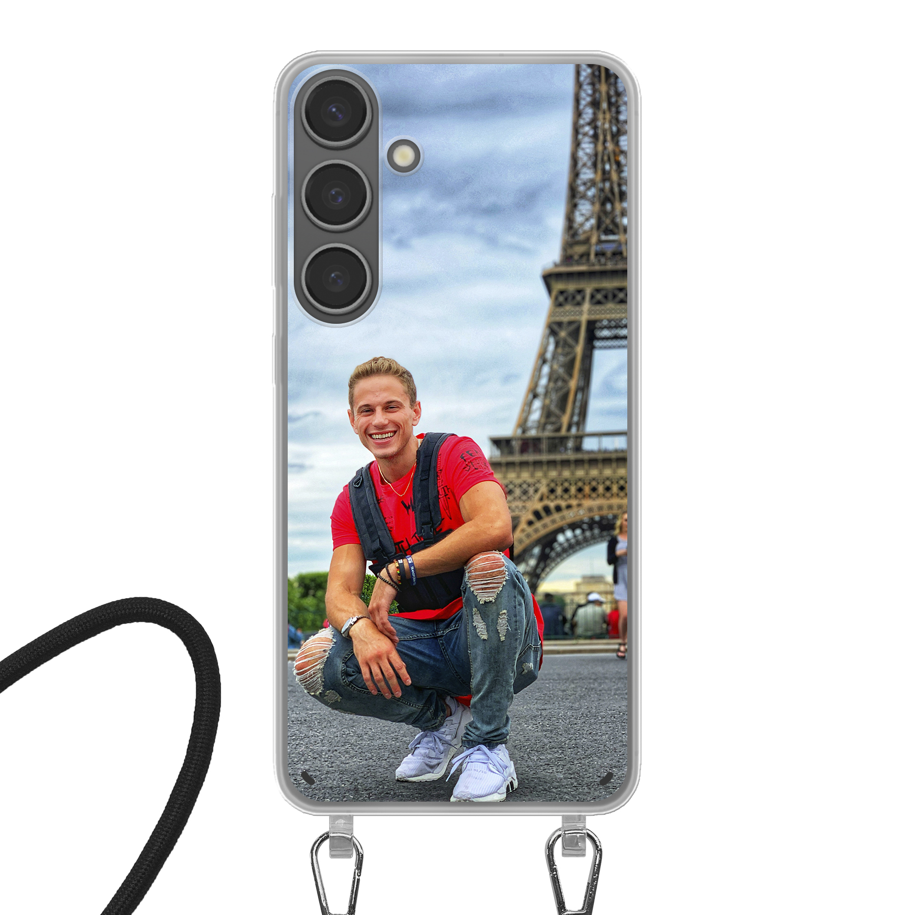 Samsung Galaxy S24 Plus Crossbody case (back printed, transparent)