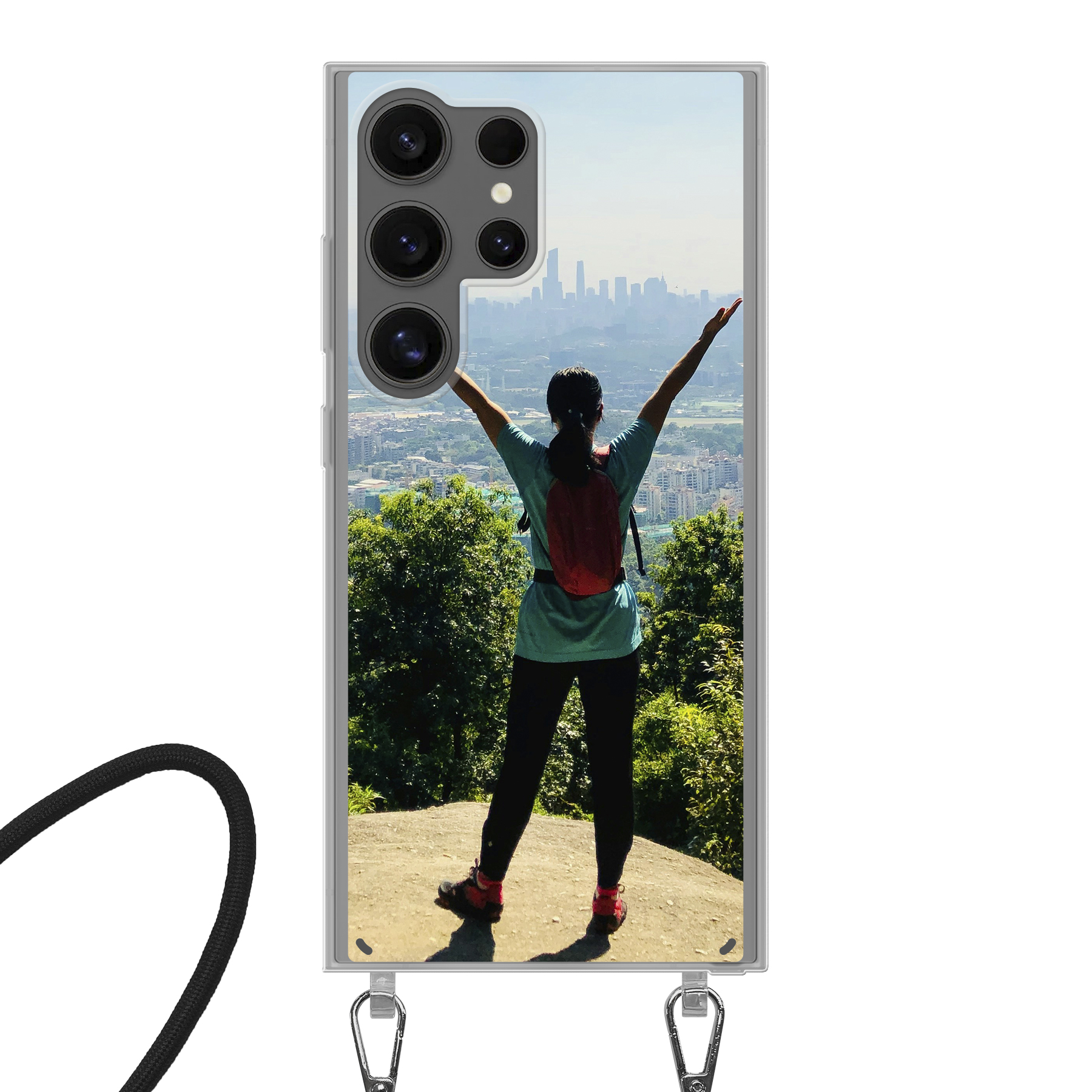 Samsung Galaxy S24 Ultra Crossbody case (back printed, transparent)