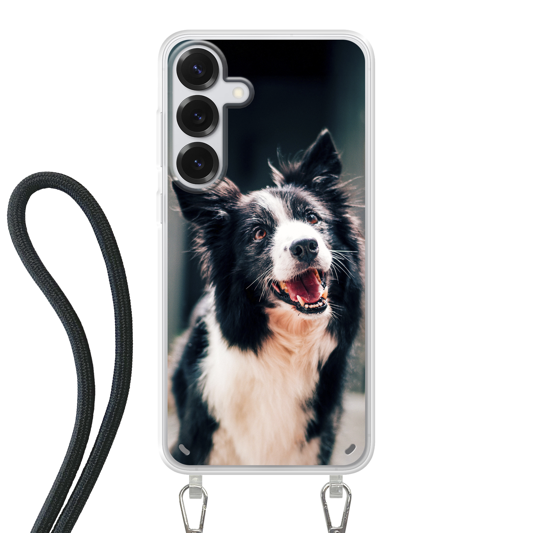 Samsung Galaxy S25 Plus Crossbody case (back printed, transparent)