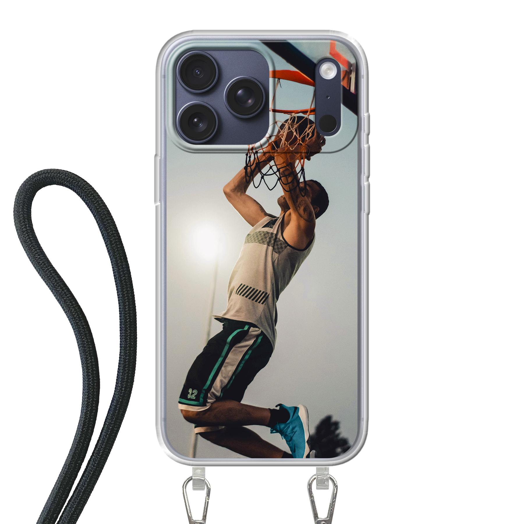 Apple iPhone 17 Pro Max Crossbody case (back printed, transparent)