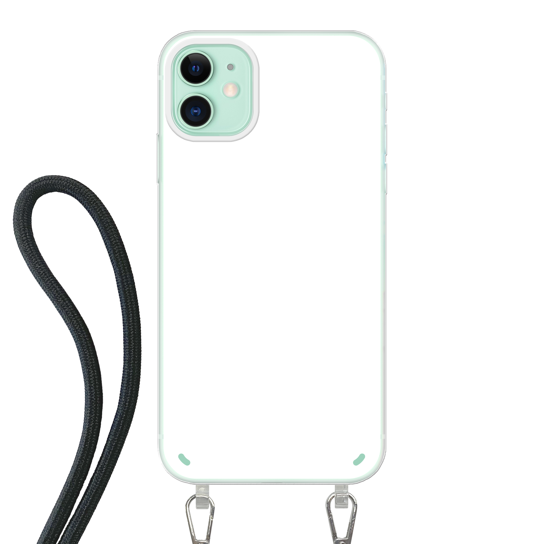Apple iPhone 11 Crossbody case (back printed, transparent)