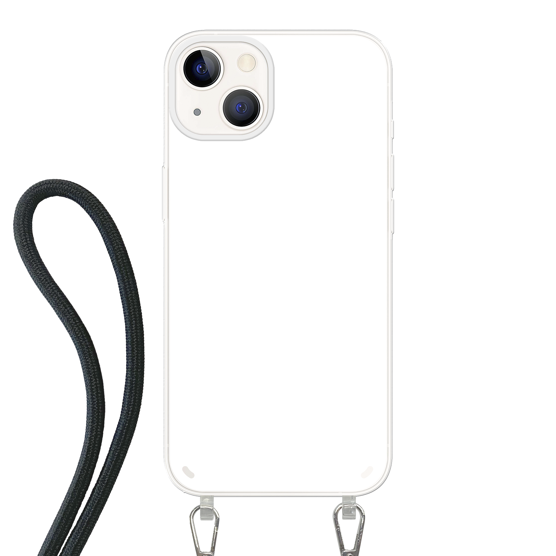 Apple iPhone 13 Crossbody case (back printed, transparent)