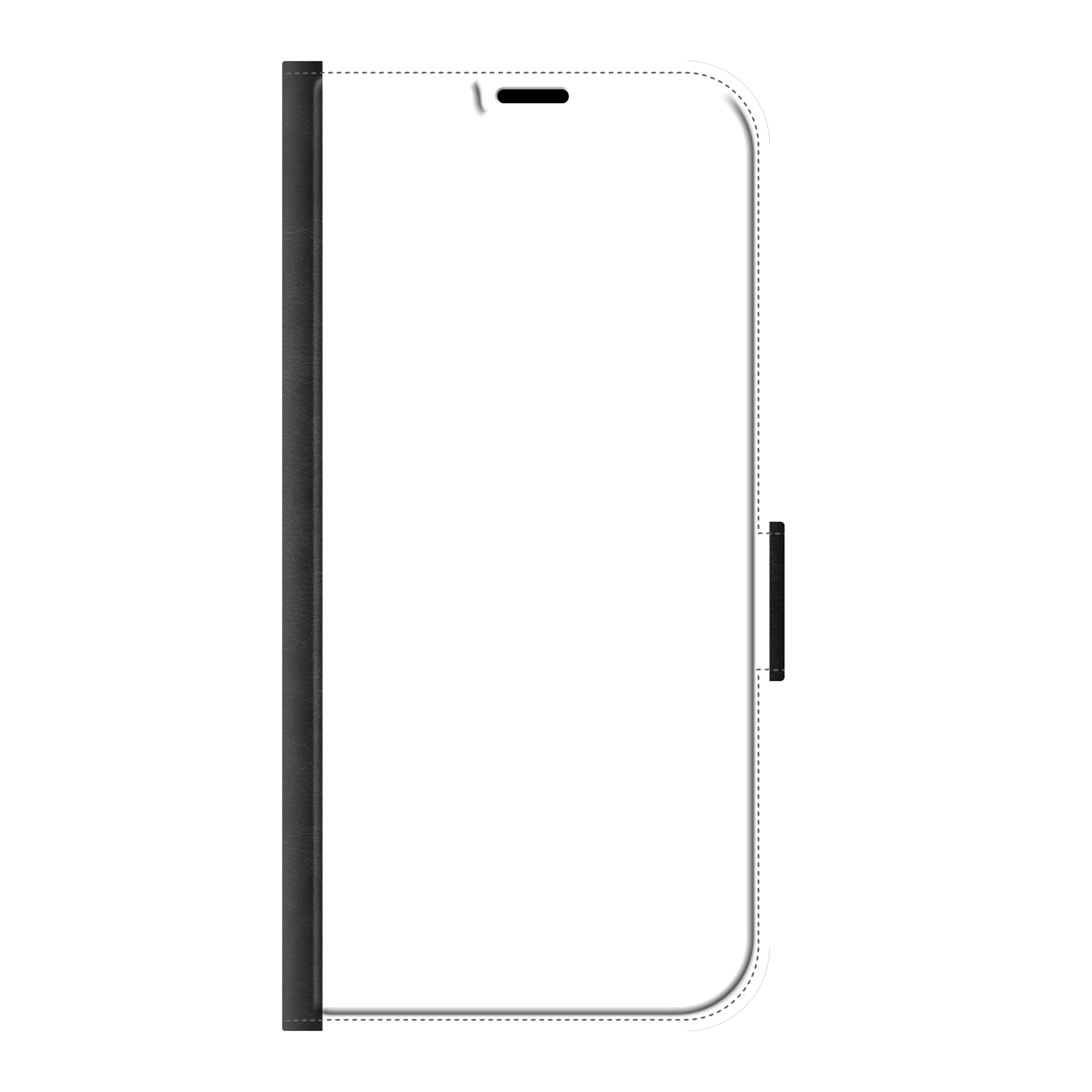 Samsung Galaxy A36 Wallet case (front printed, black)