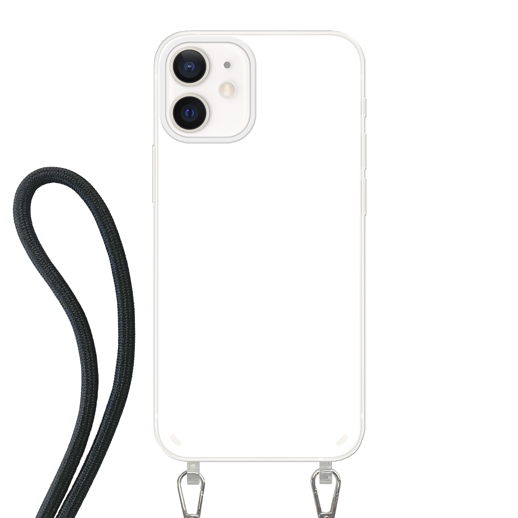 Apple iPhone 12 mini Crossbody case (back printed, transparent)