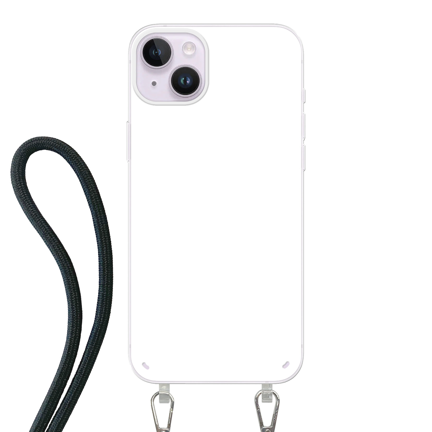 Apple iPhone 14 Plus Crossbody case (back printed, transparent)