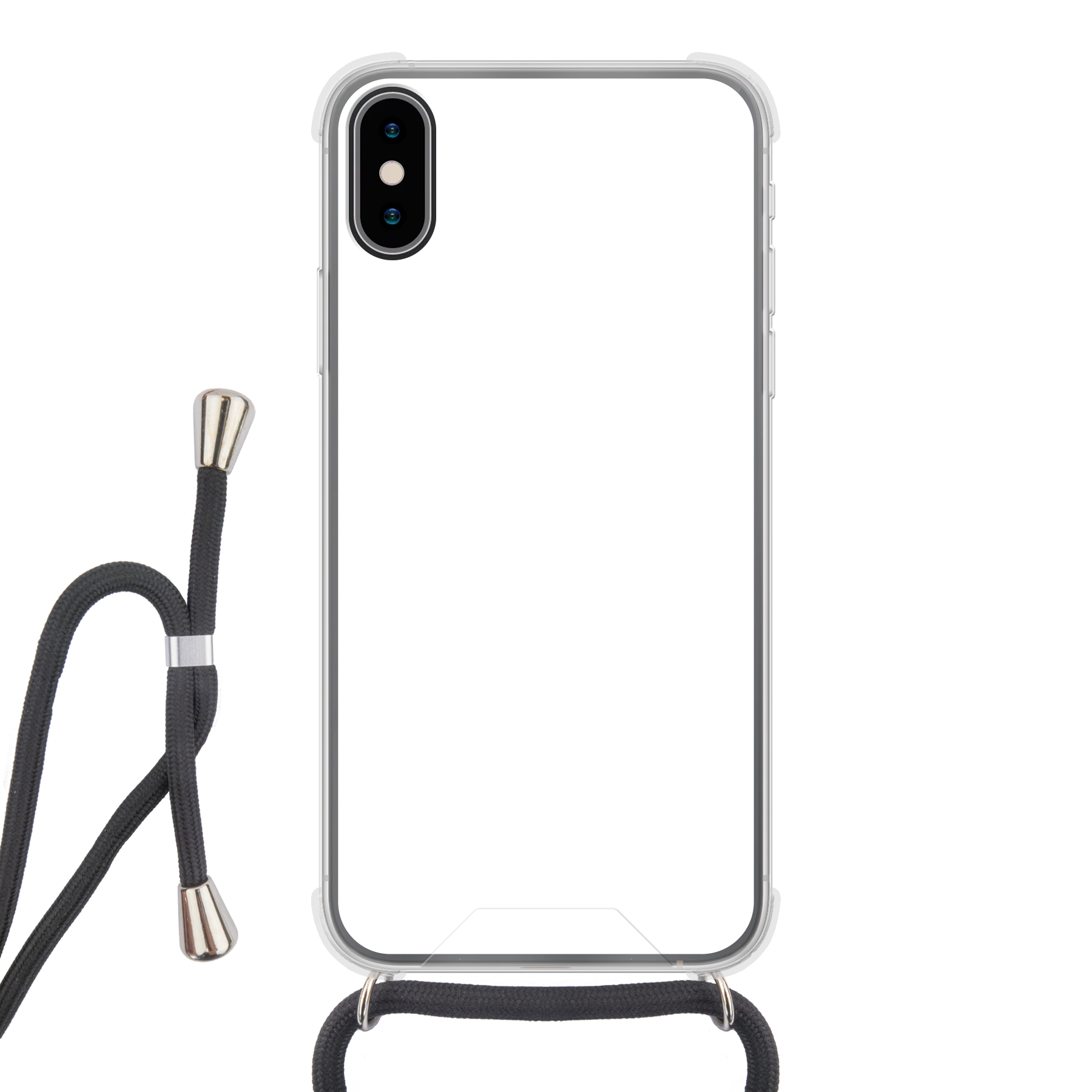 Apple iPhone X / Xs Crossbody case (back printed, transparent)