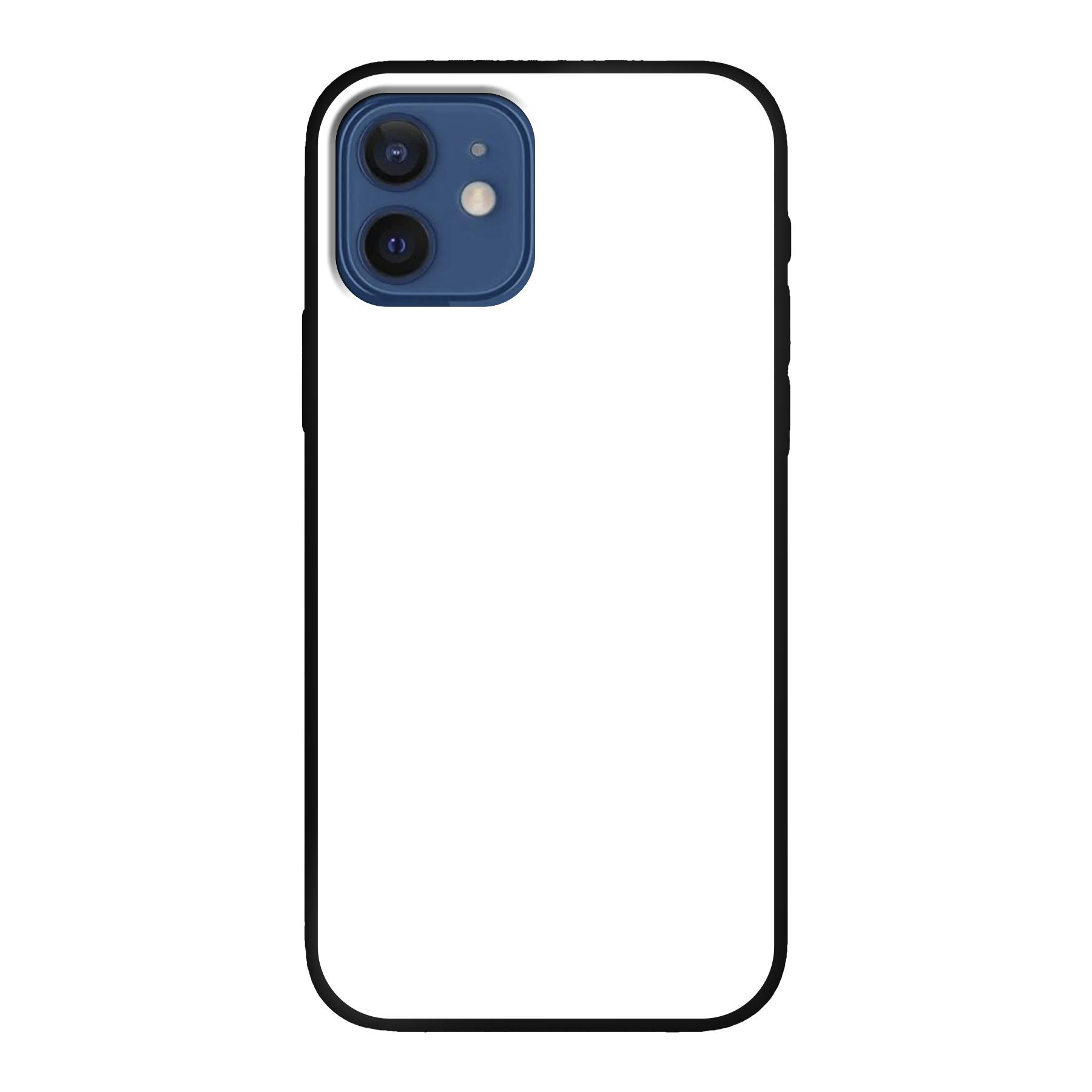 Apple iPhone 12 / iPhone 12 Pro Hard case (back printed, black)