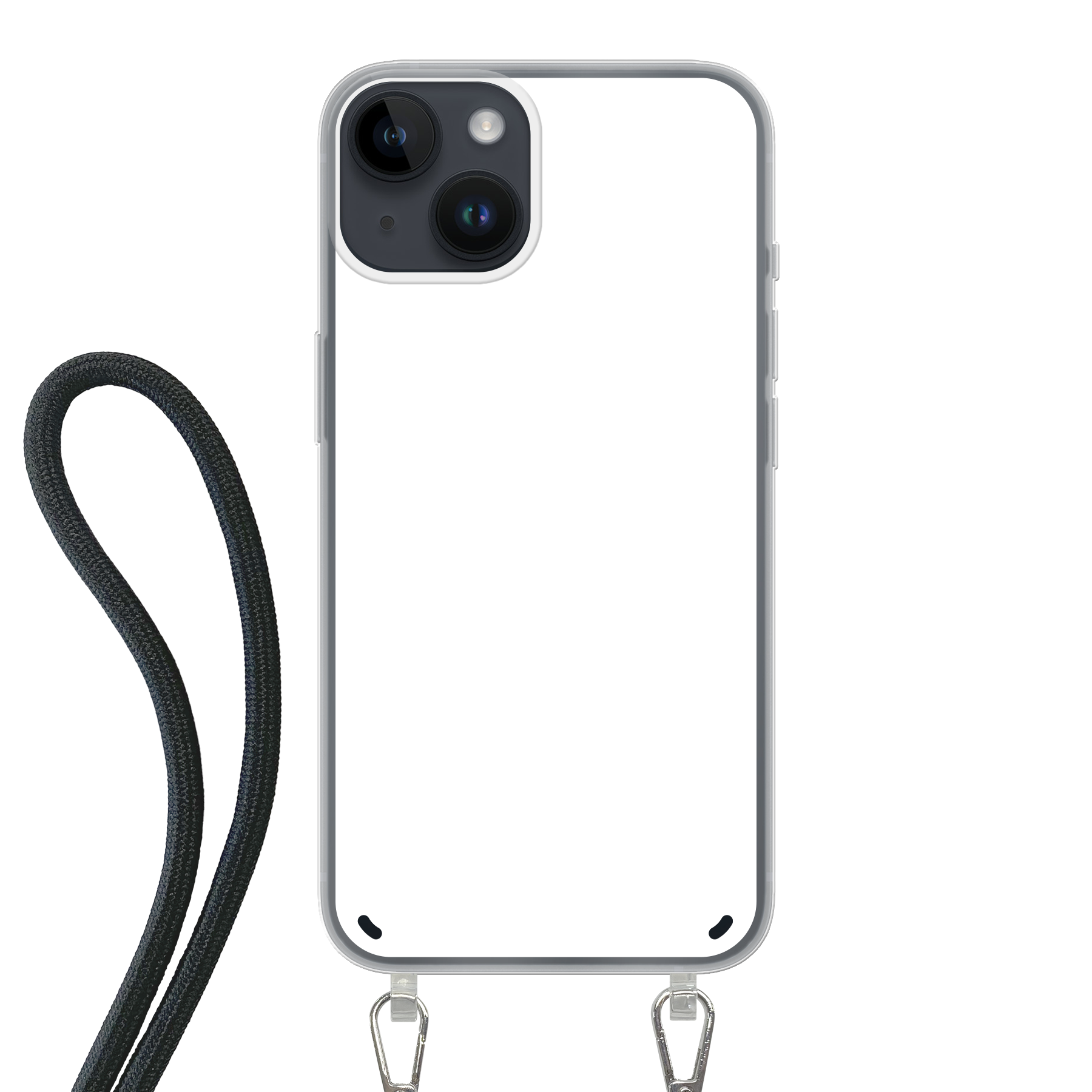 Apple iPhone 14 Crossbody case (back printed, transparent)