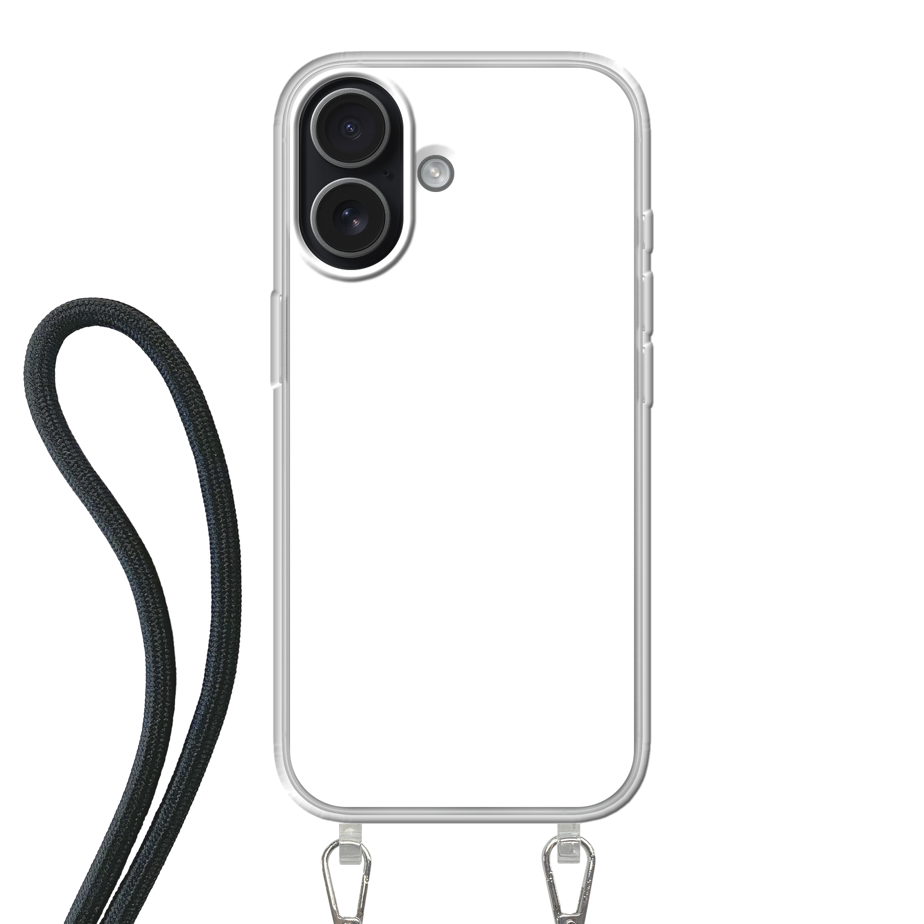 Apple iPhone 17 Crossbody case (back printed, transparent)